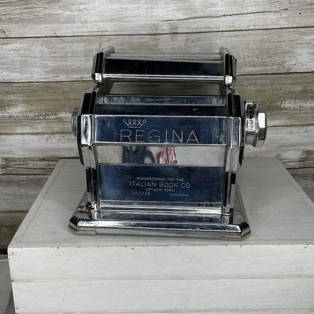 Vintage Regina Steel & Aluminum Pasta Machine -No Hand Cranks - Giunta Bros - FC